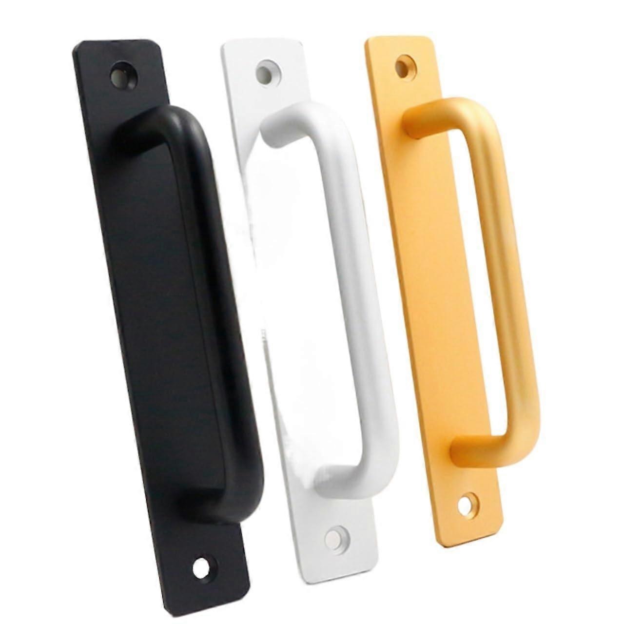 Pull Handle 5Pcs Aluminum Door Handle Cabinet Pulls Black Push-Pull Knobs for Drawer Closet Kitchen Furniture