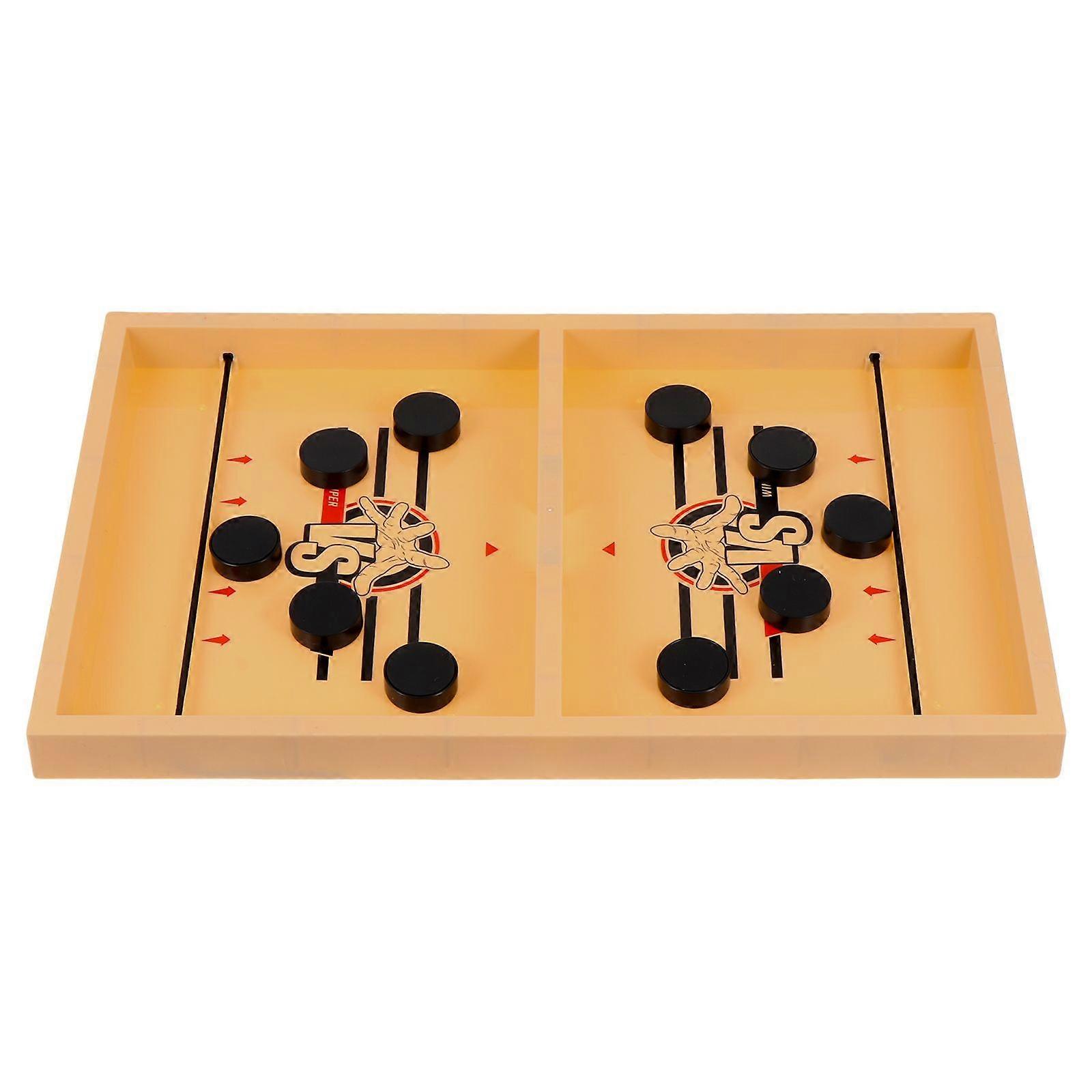 1 Box Chess Game Board Chess Fast Sling Puck Game Table Wooden Chess Board (Assorted Color)