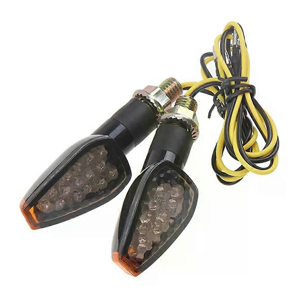 1 Pair Universal Motorcycle LED Turn Signal Lights 12 V Mini Indicators Lighting Accessories Amber