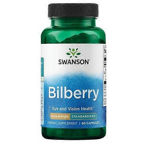 Swanson Vitamins Bilberry Extra Strength Standardized, 60 Caps