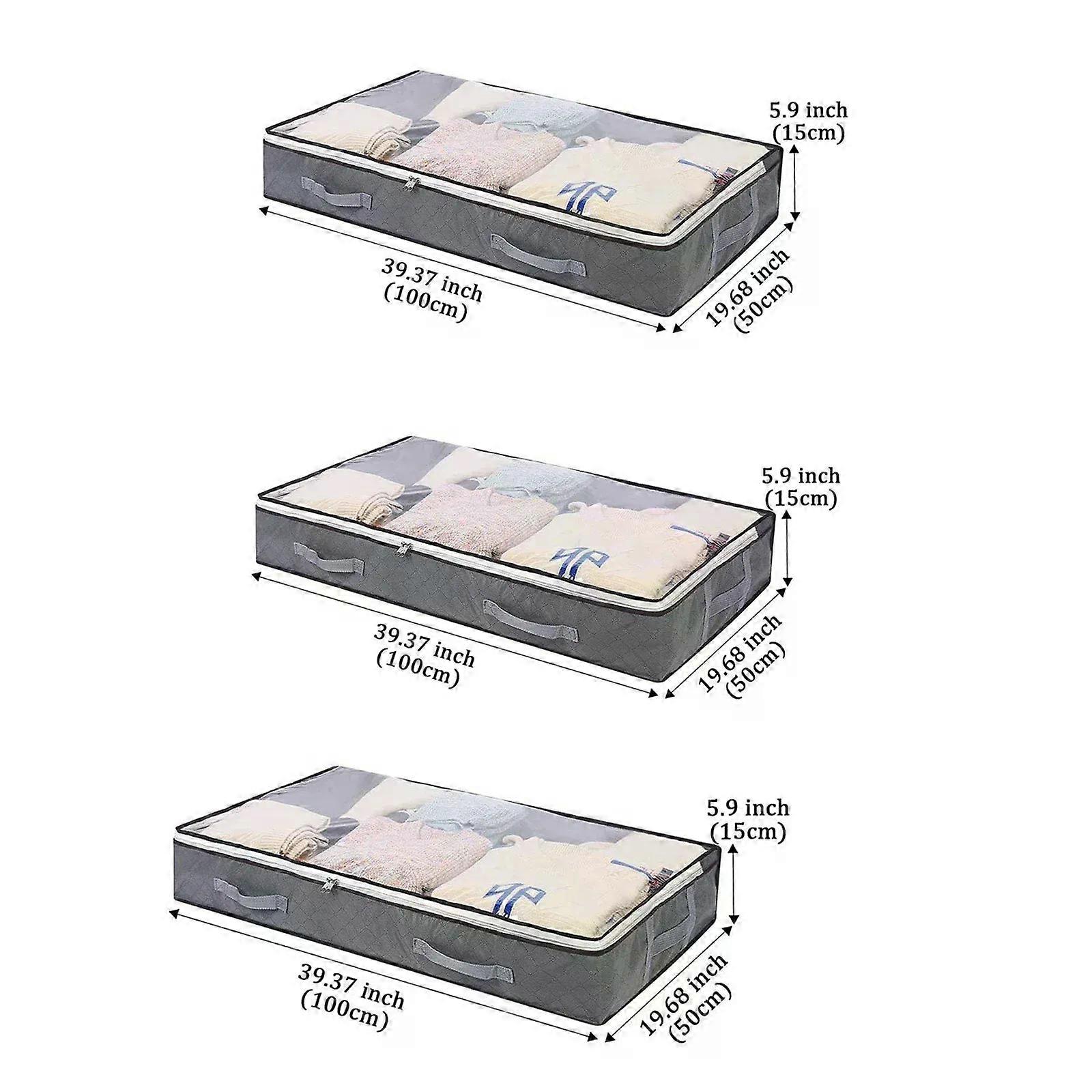 Quilt Storage Bag Large Capacity Quilt Storage Box Foldable Clothes Dust Storage Box Underbed Storage Boxes
