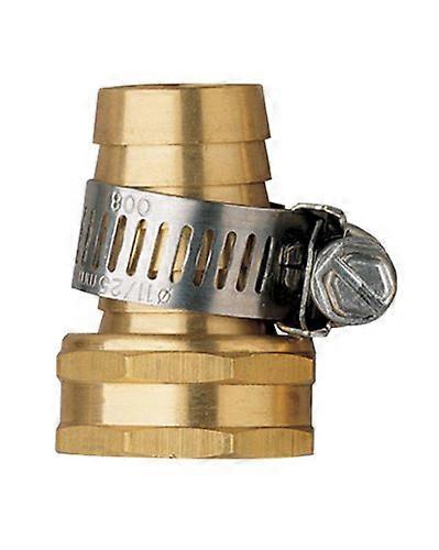 Brass Female Thread Garden Hose Repair Mender 5/8 Inch with Clamps for Leak Fixing - 2 Pack