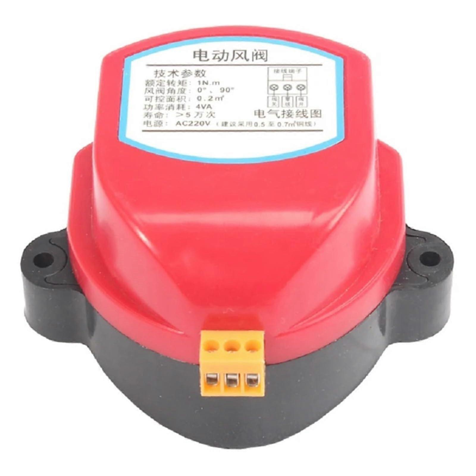 220V Electric Air Damper Actuator for 1NM Motorized Wind Valve Driver, Compatible with Ventilation Ducts and Pipes