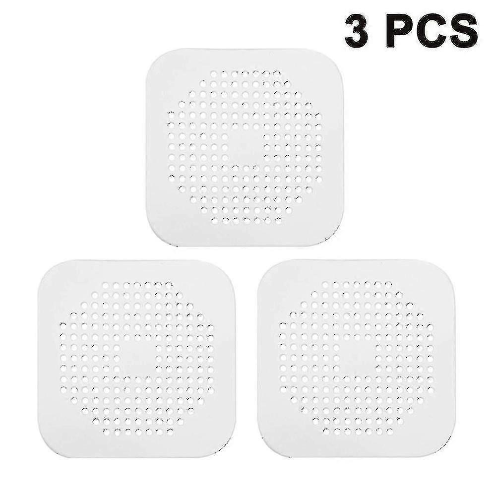 Drain Strainer Silicone, Shower Drain Strainer Shower Drain Covers-3pcs-white