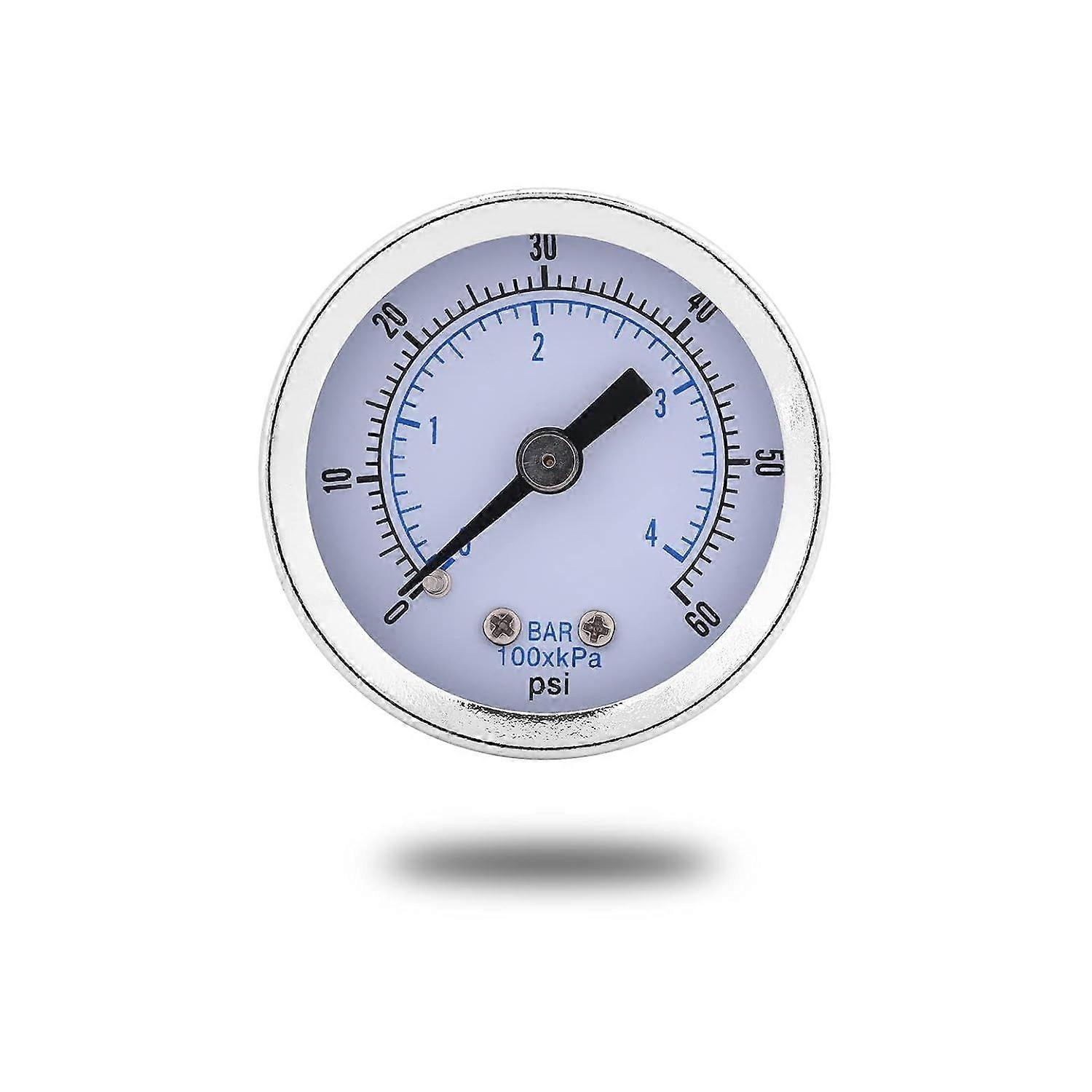 Μανόμετρο, 0-60 psi 0-4 bar 1/8» BSPT μετρητής πίεσης νερού νημάτων για το αέριο πετρελαίου νερού