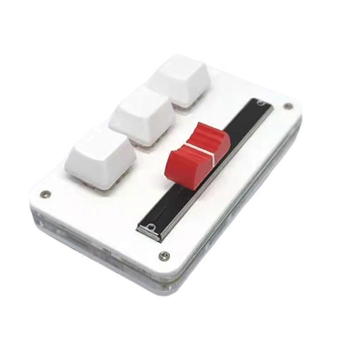 RGB Mini 3 Keys Keyboard Bluetooth for Photoshop Gaming A2R0 White