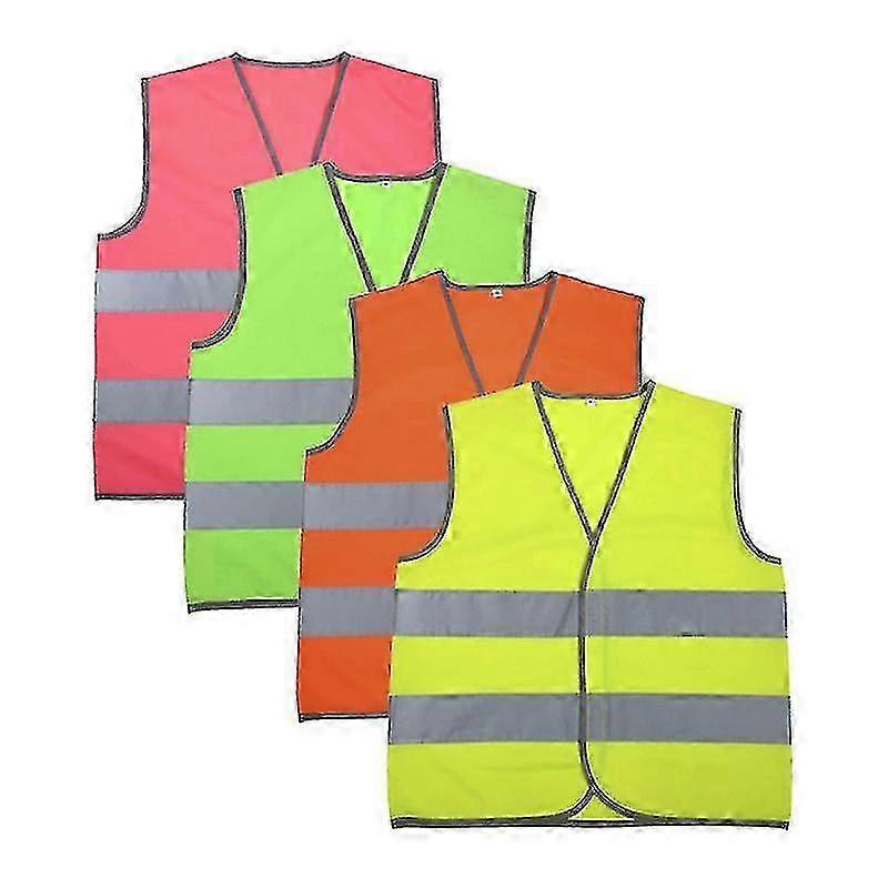 Bulk Pack of 2 High Visibility Reflective Mesh Safety Vests for Kids