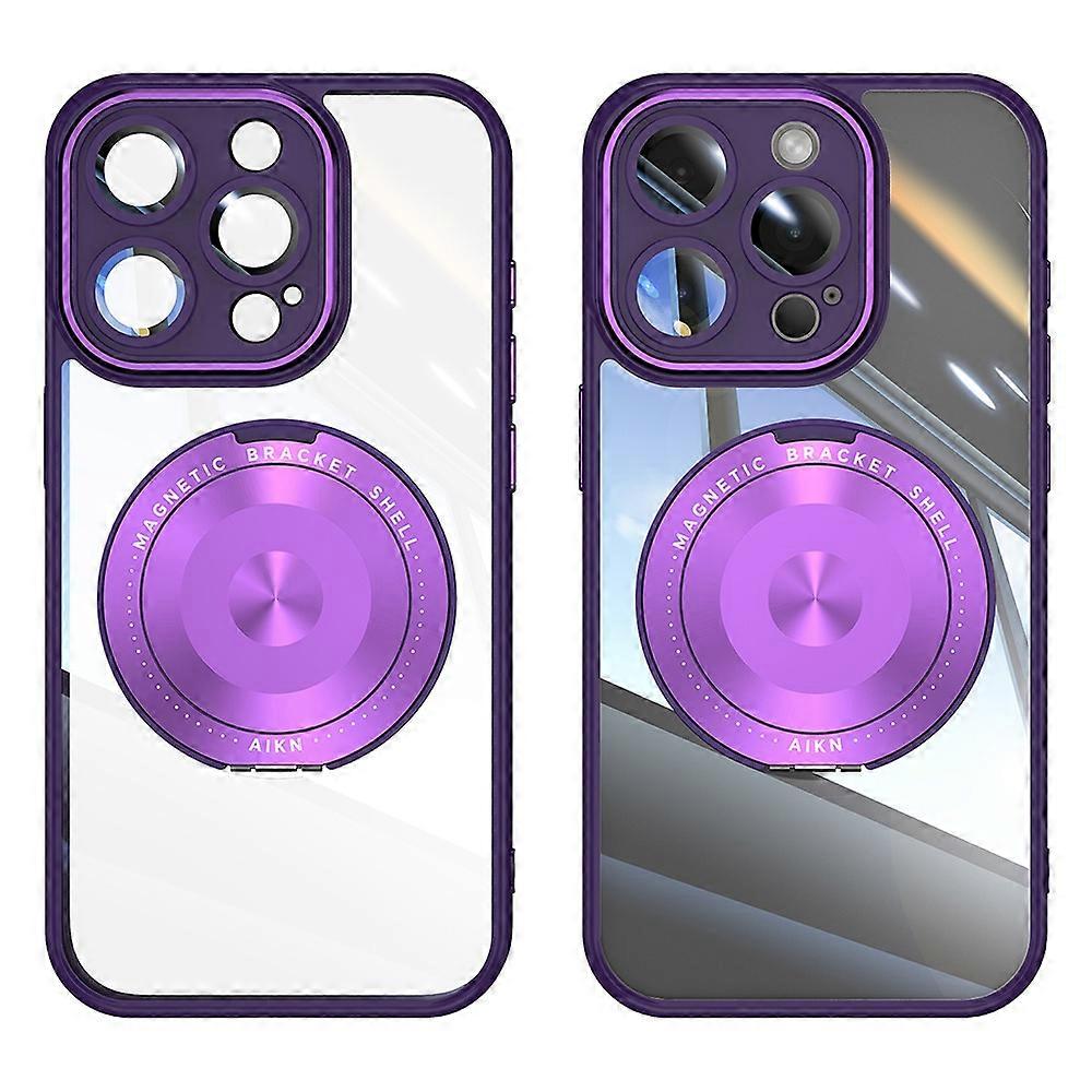 For iPhone 16 Pro Max Case PC+Phone Cover with Metal Kickstand,Lens Protector