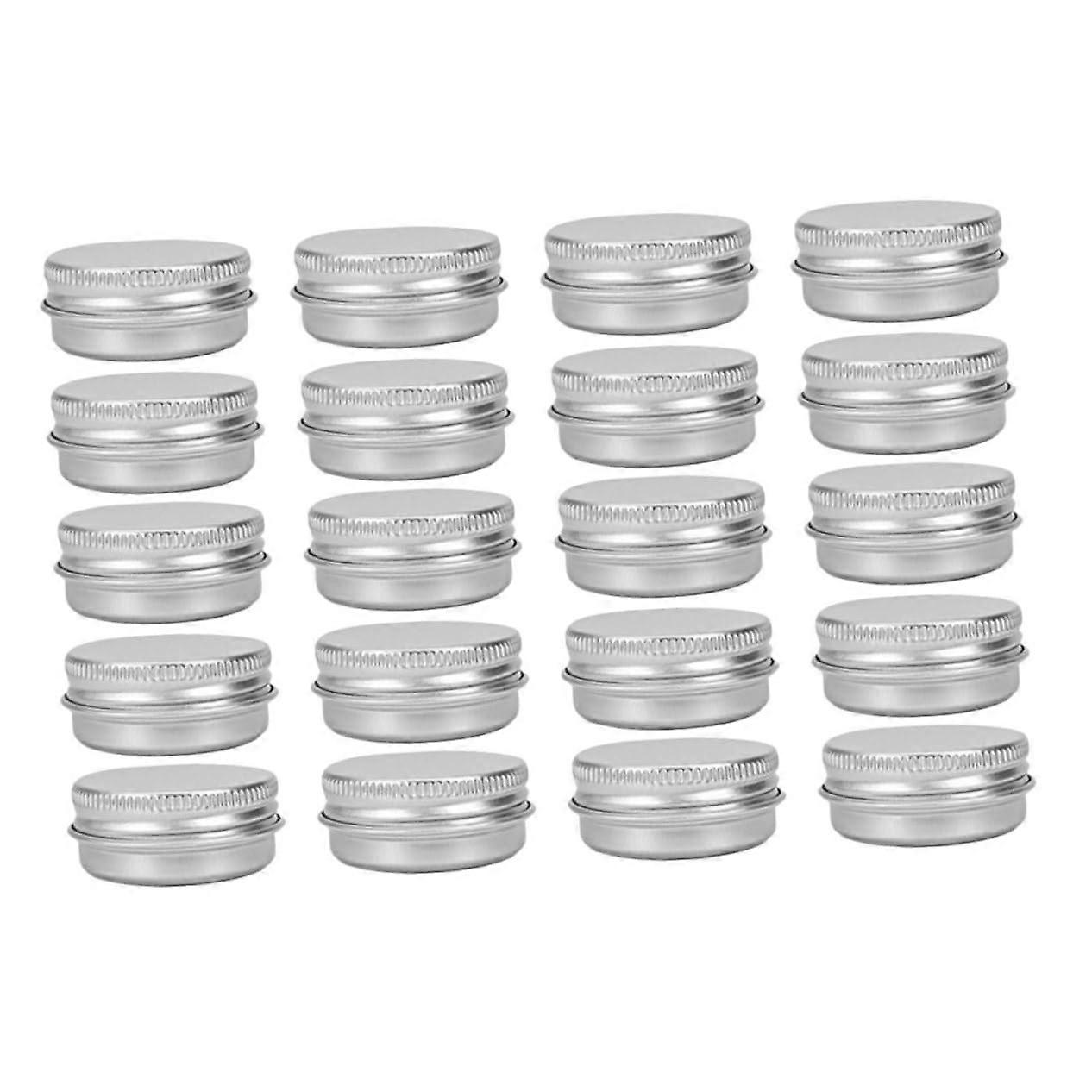 30pcs rotondo in alluminio lattina in metallo latta in metallo rotondo con coperchi