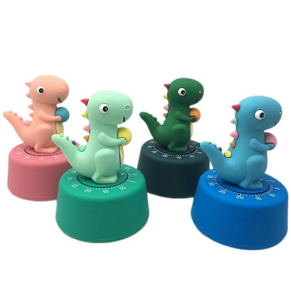 4 Pack Kitchen Dinosaur Shape Mechanical Timer Energy Saving and Eco-friendly Timer for Baking Frying Cooking Eggs Dinosaur.