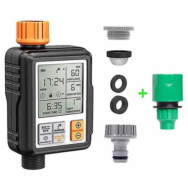 Automatisch programmierbarer digitaler Wassertimer 3" Großer Bildschirm Ip65 wasserdicht für Garten Rasen Bewässerungssystem Bewässerungs-Timer