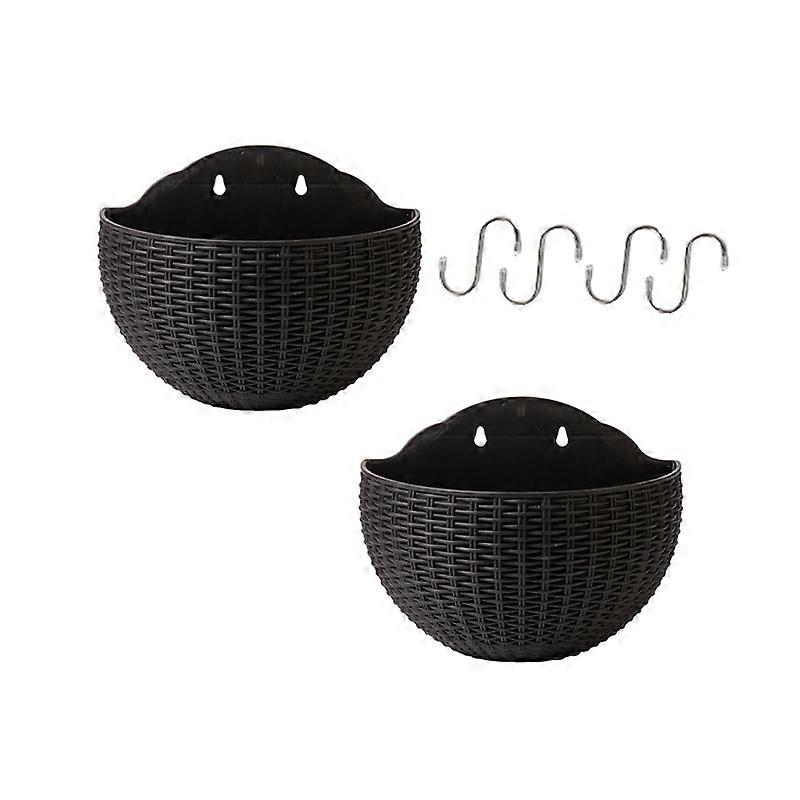 2PCS Flower Pot Wall Mounted Hanging Basket Planter for Balcony