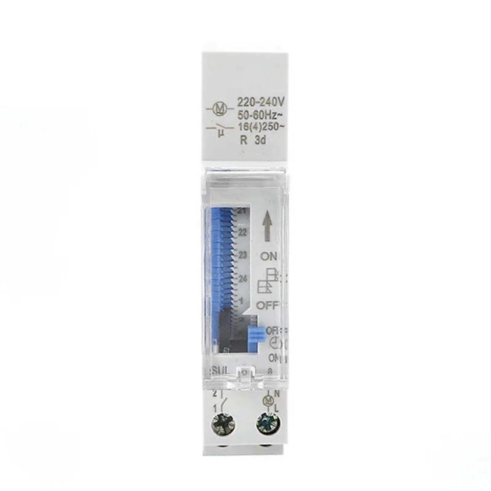 1PCS Timer Mechanical Analog Time Switch 24 Hour 110V/220240VAC SUL180A Din Rail
