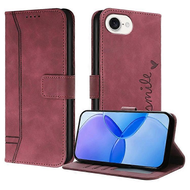003 Compatible For iPhone 16e Leather Case Envelope Texture Wallet Stand Shockproof Phone Cover
