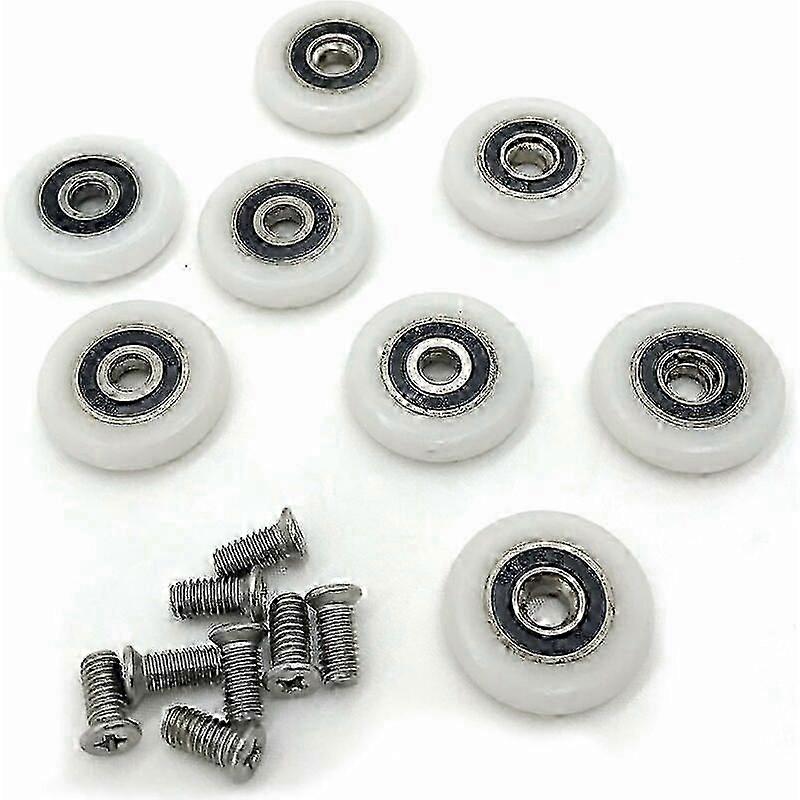 Set Of 8 Replacement Wheels For 23 Mm Diameter Shower Doors