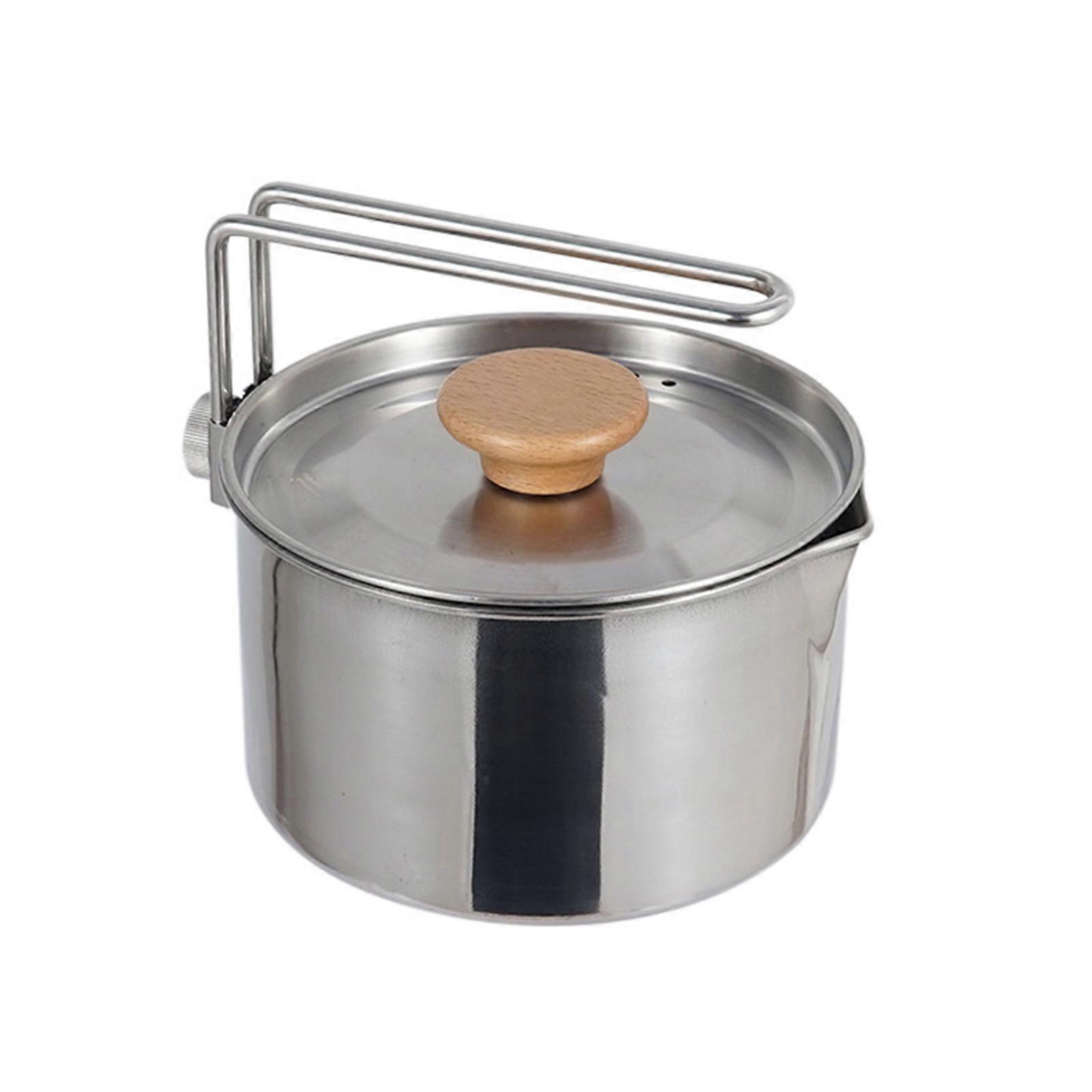 Outdoor Tourism Cookware High Temperatures Resistant Handle Coffees Teapot for Boiling Water and Soup