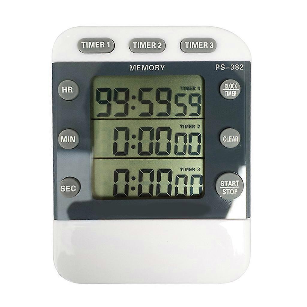Digital Dual Kitchen Timer 3 Channels Cooking Timer Count UP/Down Timer with Magnetic Back Countdown Timer for Cooking