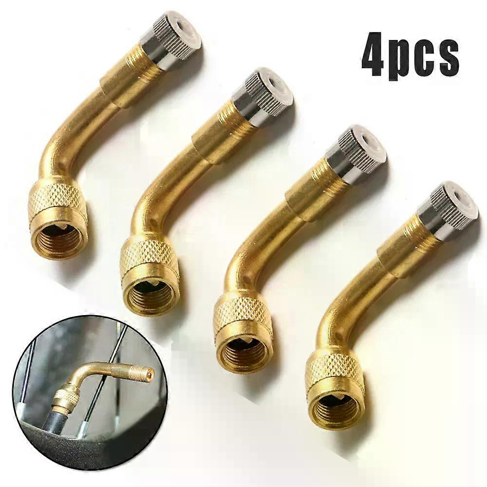 4PCS Air Tire Valve Extension 45 Angle Adaptor Motorcycle Car Stem Extender