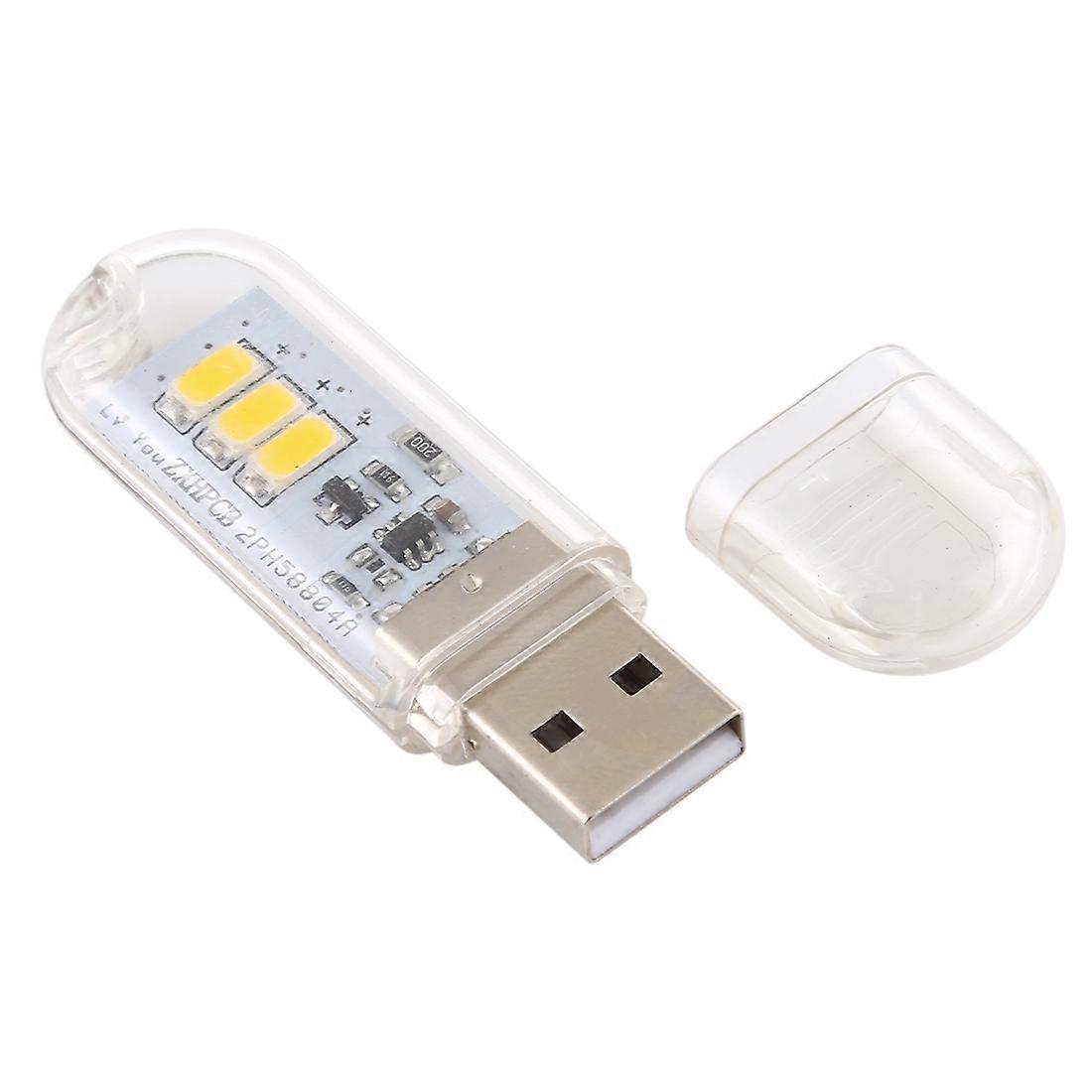 USB LED Book Light Portable Night Light 3W 3LEDs 5V 80LM Warm Light