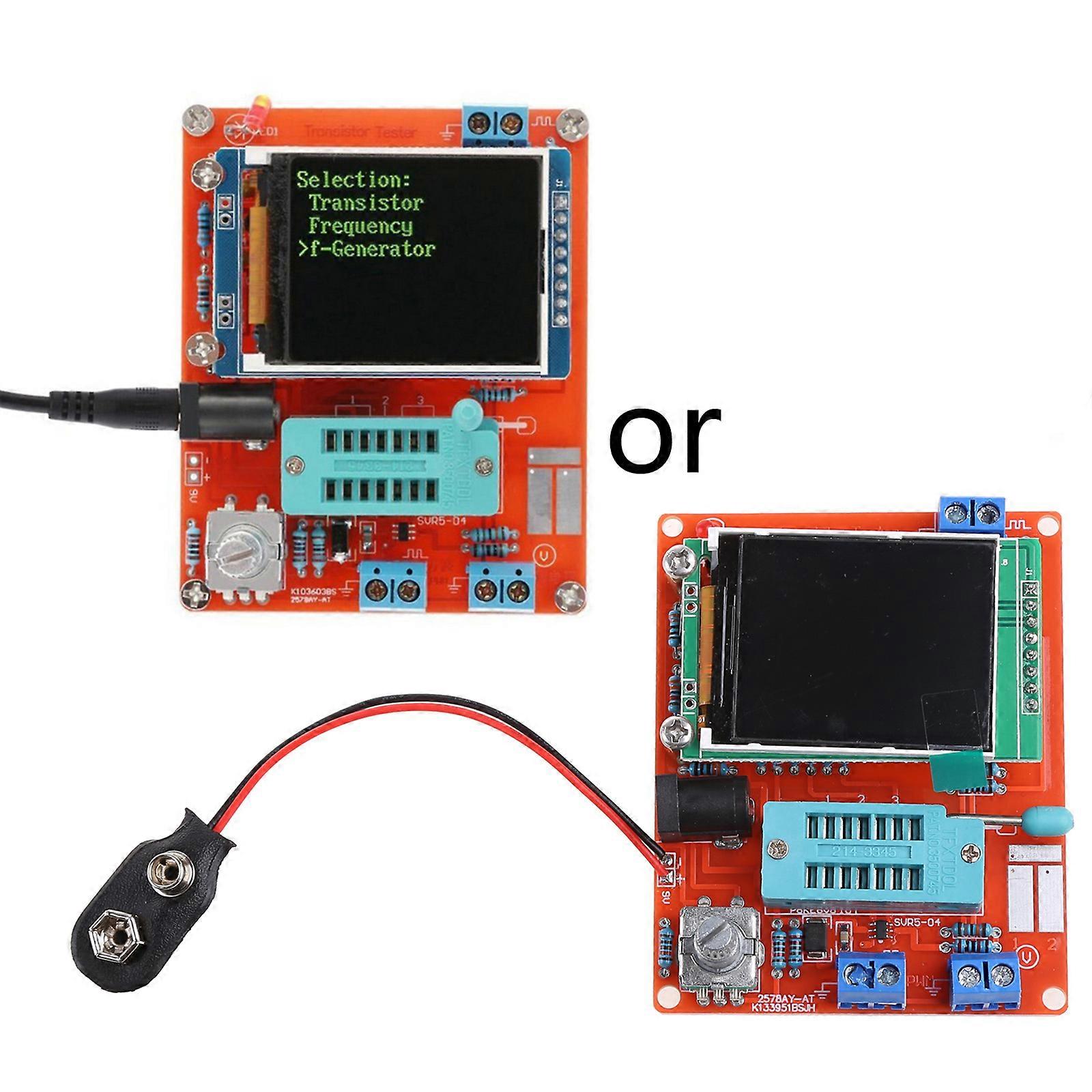 Upgraded Transistor Tester Meter DIY Kit GM328 Component Tester DIY Electronic Kit Fitting for Handcraft Making Durable Red