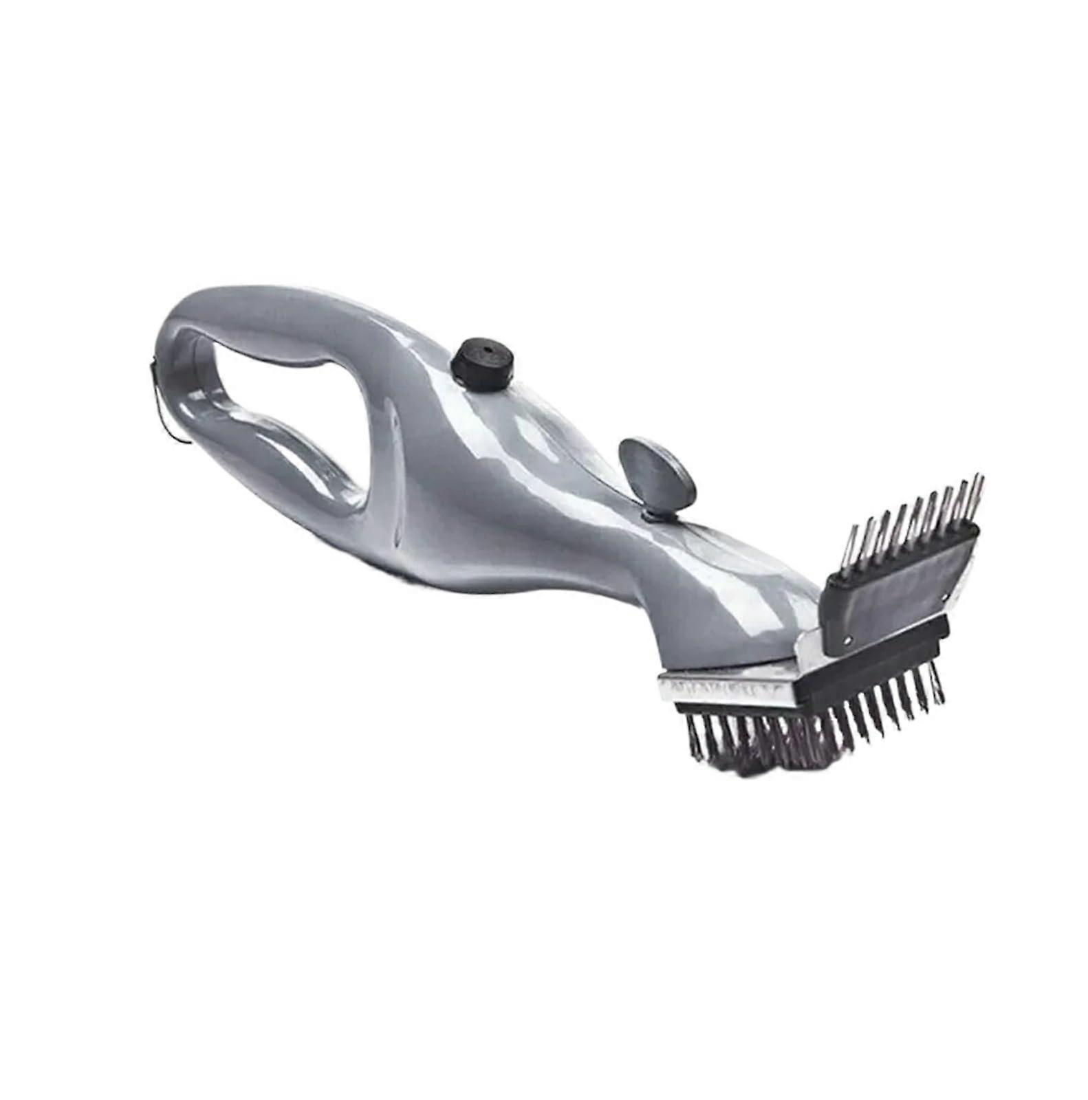 Grill Cleaning Brush for Outdoor Use, Charcoal Scraper, Gas Grill Accessories, Silver Kitchen Tool, Durable Design