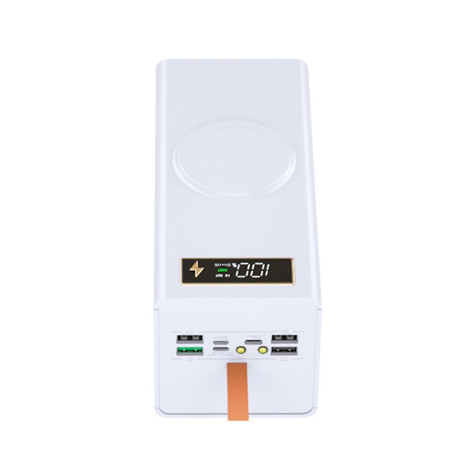 Battery Case DIY Pack, Convenient and User friendly Large Capacity Powers Bank Case Quick Charging Powers Case  White