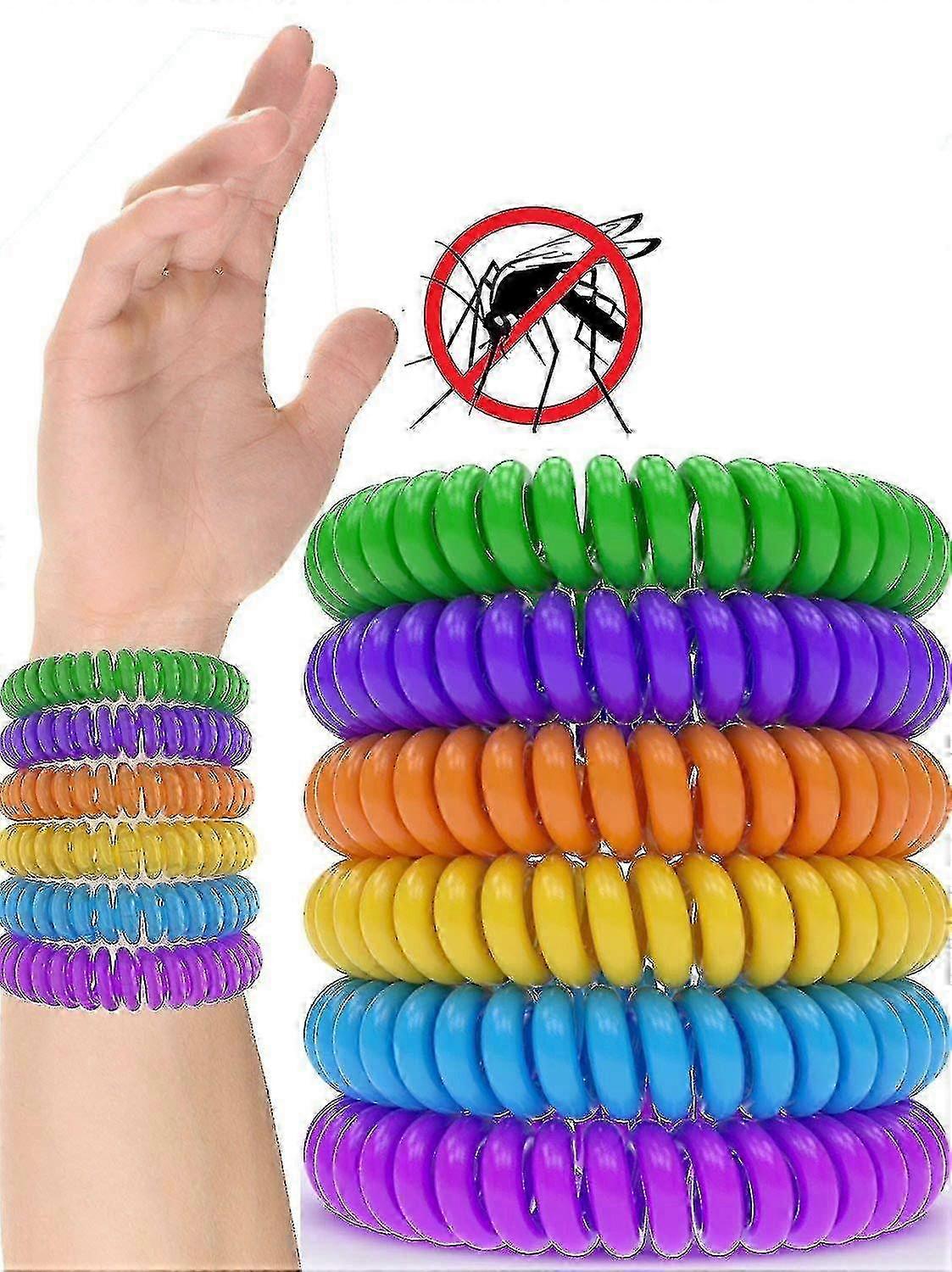 Pacote com 12 Pulseiras Repelentes de Mosquitos - Bandas Repelentes de Insetos Premium para Controle de Pragas (Várias Cores)