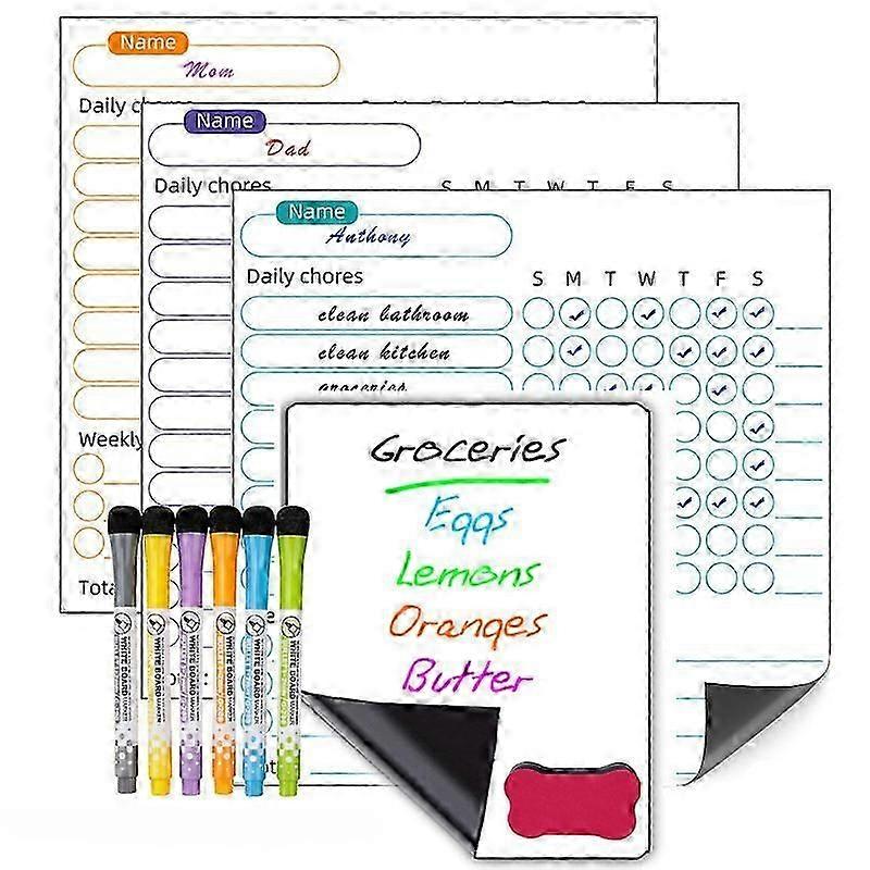 Magnetic sticker notepad magnetic weekly calendar housework planner refrigerator sticker message board