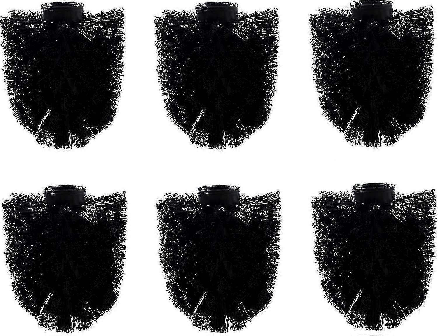 6 stk hvite erstatnings toalettbørstehoder 8 cm diameter