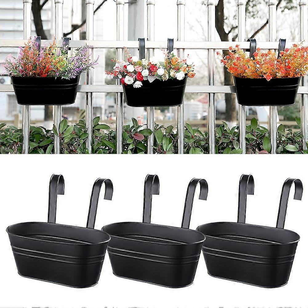 urorentea屋外植物用金属吊り下げ植木鉢、鉄の手すり