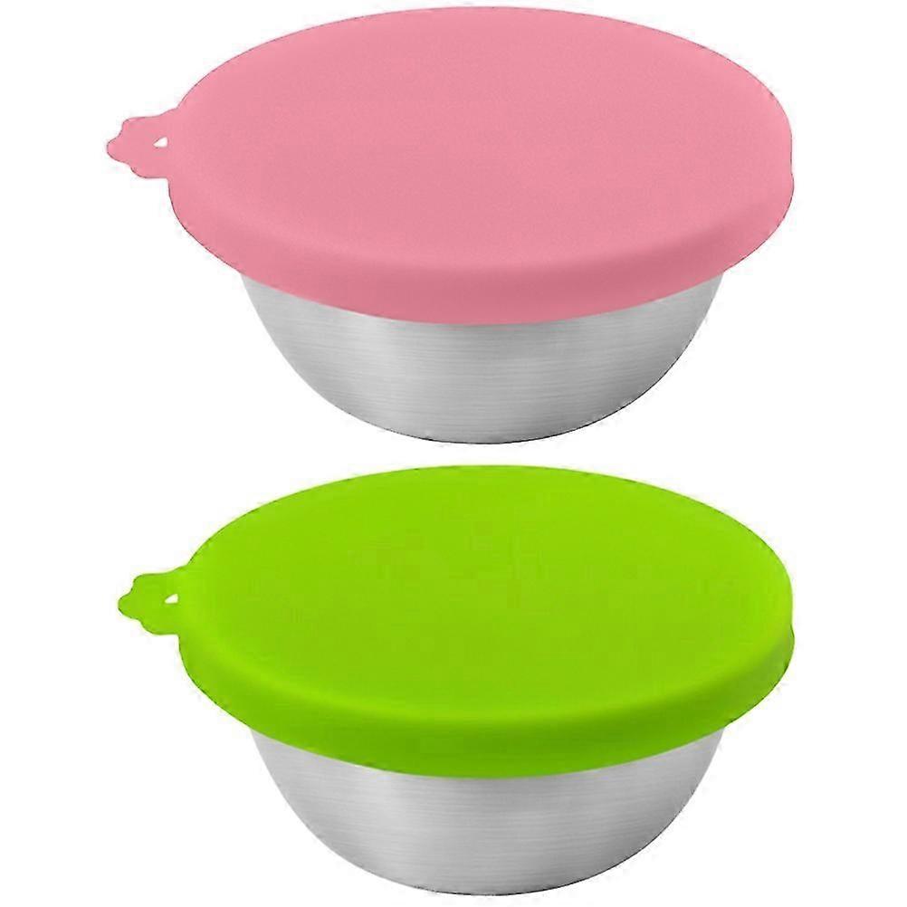 2Pcs Mini Seasoning Boxes Lidded Ketchup Boxes Portable Vinegar Containers for Sauce