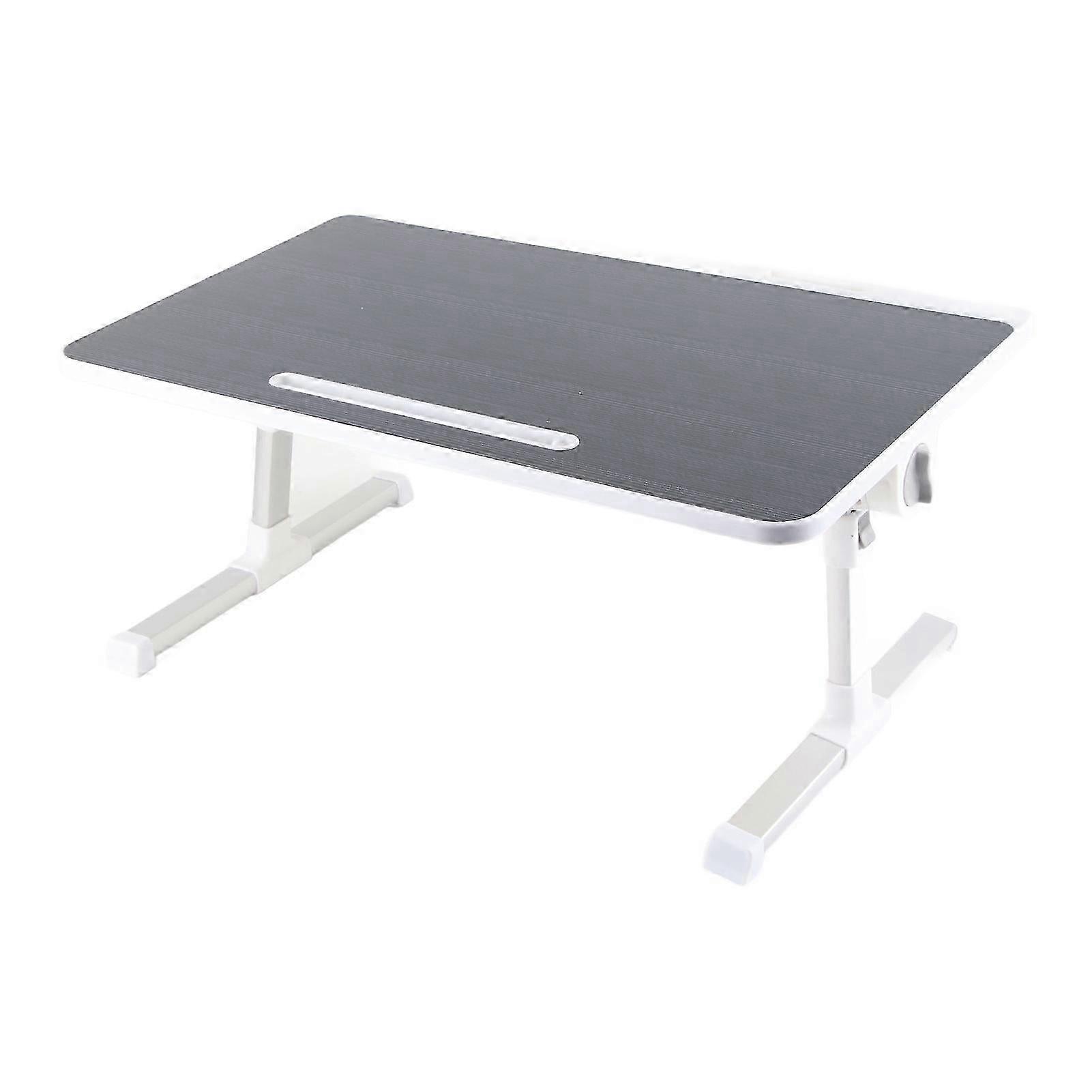 Laptop Bed Table With Foldable Legs Rotating Table Top Aluminum Alloy Portable Laptop Desk For Writing Working Reading Eating Black