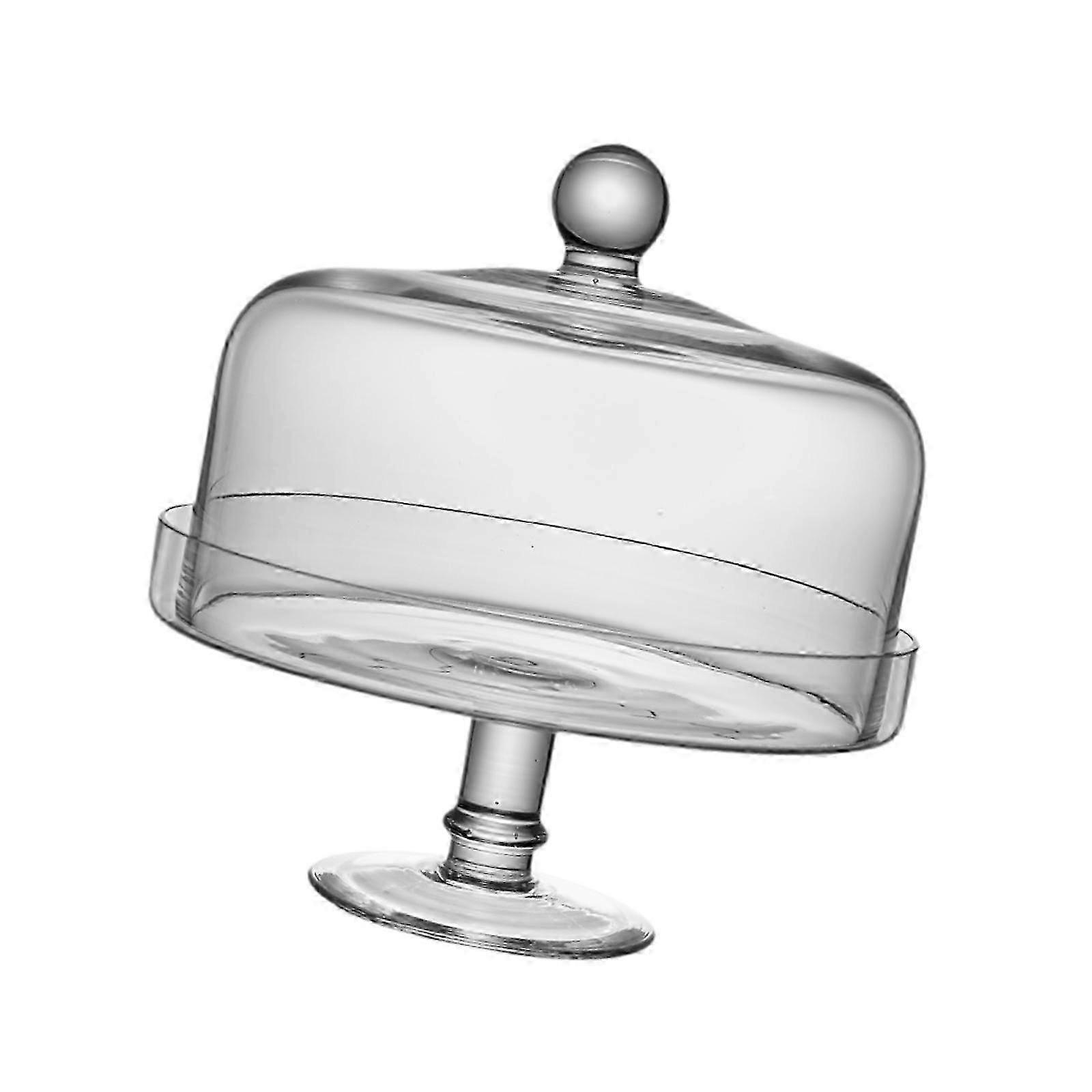 Dome Lid Cake Display Stand for Serving Dried Fruits and Salads, Perfect for Pie and Fruit, 20cm Diameter