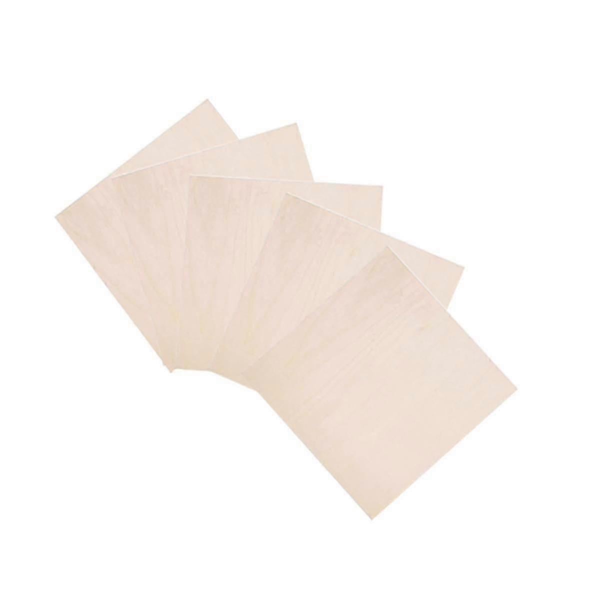 5 Pcs Basswood Craft Board for Multi-Layer Projects, Ideal for DIY Painting, Staining, and Carving