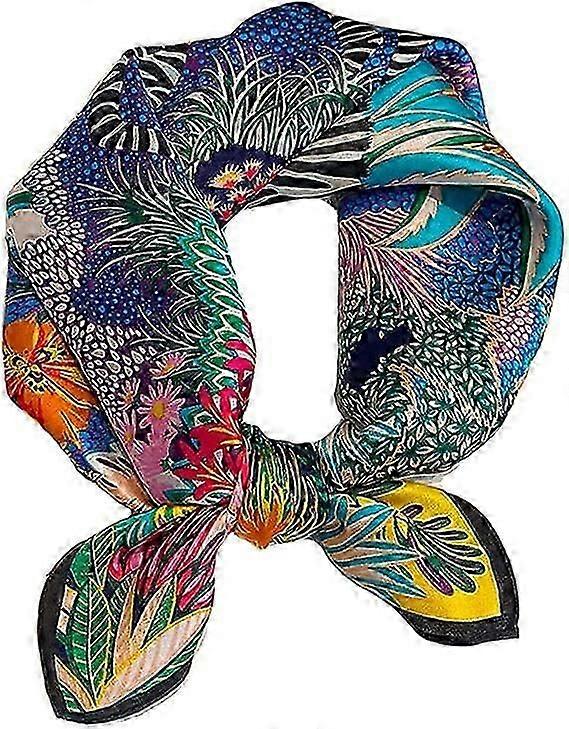 Women's Pure Mulberry Silk Small Square Scarf - Neckerchief Women - Silk Headscarf - 21" x 21"