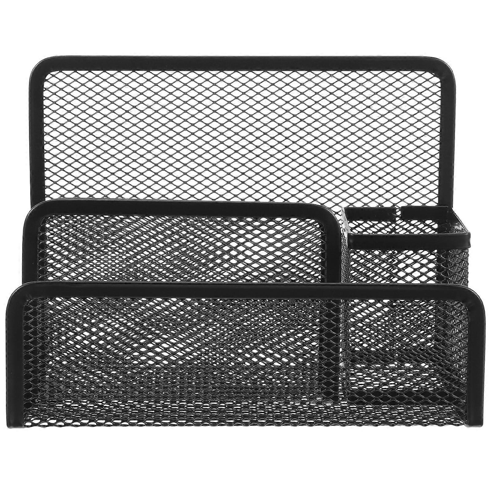 Metal Mesh File Organizer, Rack for Books and Documents on Desktops