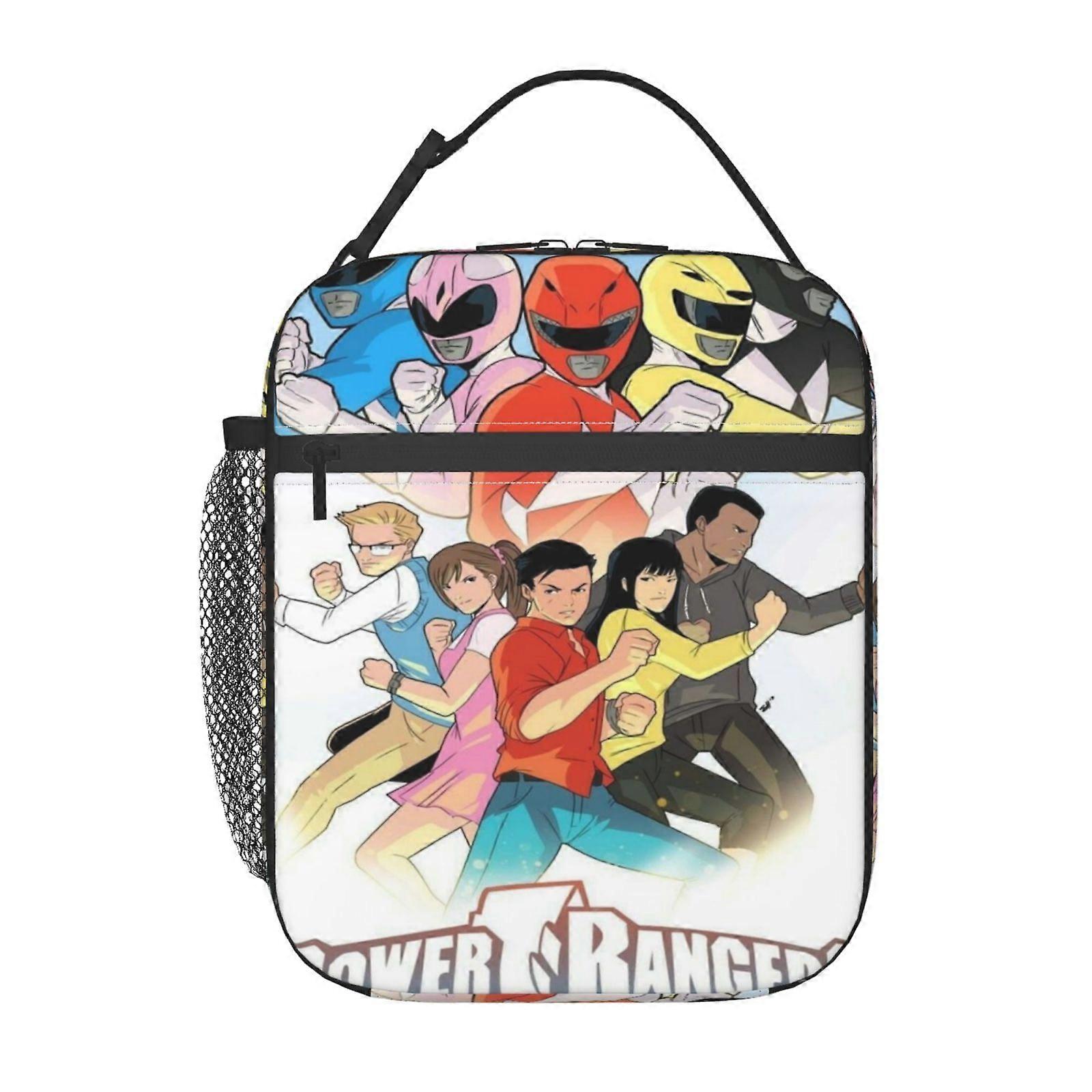 q45 Power Rangers The Animated Series Lunch Bag Transparent Front Panel, Quick-View Design Without Opening, Time-Saving for Busy Professionals j45