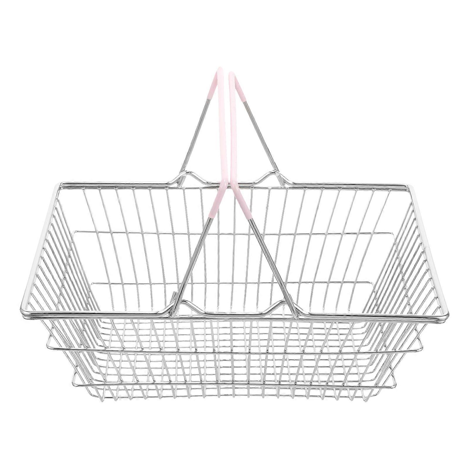 Portable Handheld Shopping Basket – Large Capacity, Lightweight Design for Supermarkets, Cosmetics, and Home Storage – Easy Carry Basket for Kitchen,