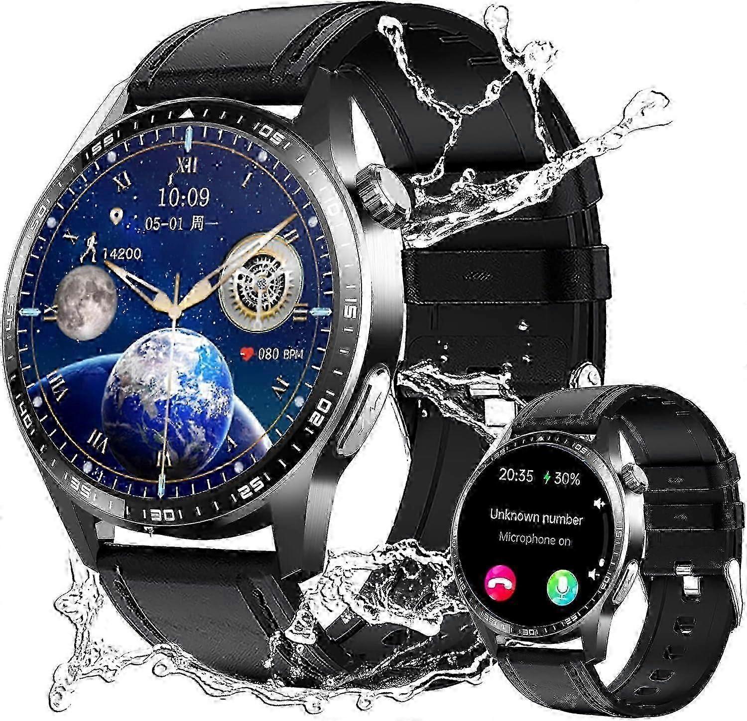 Smart Watch for Men Answer/Make Calls,1.55" Touch Smartwatch with Heart Rate/Blood Oxygen/Sleep Tracker/100+ Sport Modes, Fitness Tracker, Android IOS