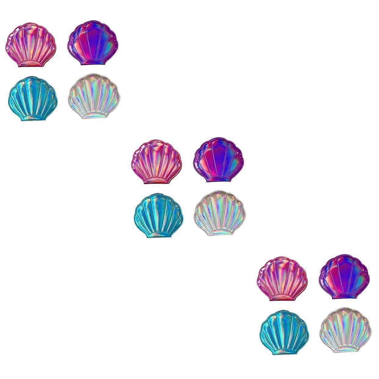 Pack of 12 Shell Hand Mirror DoubleSided Travel Cosmetic Mirror