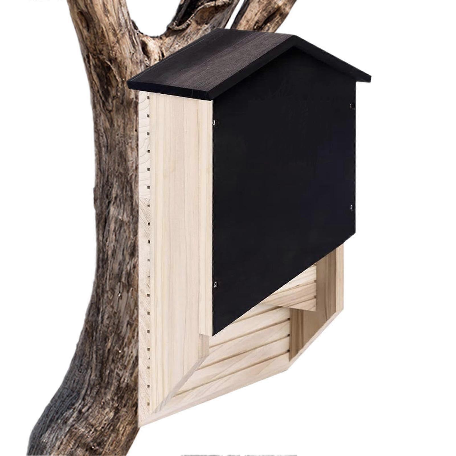 Sanhe bat box, reusable wood decor for overwintering outdoors doublelayer style