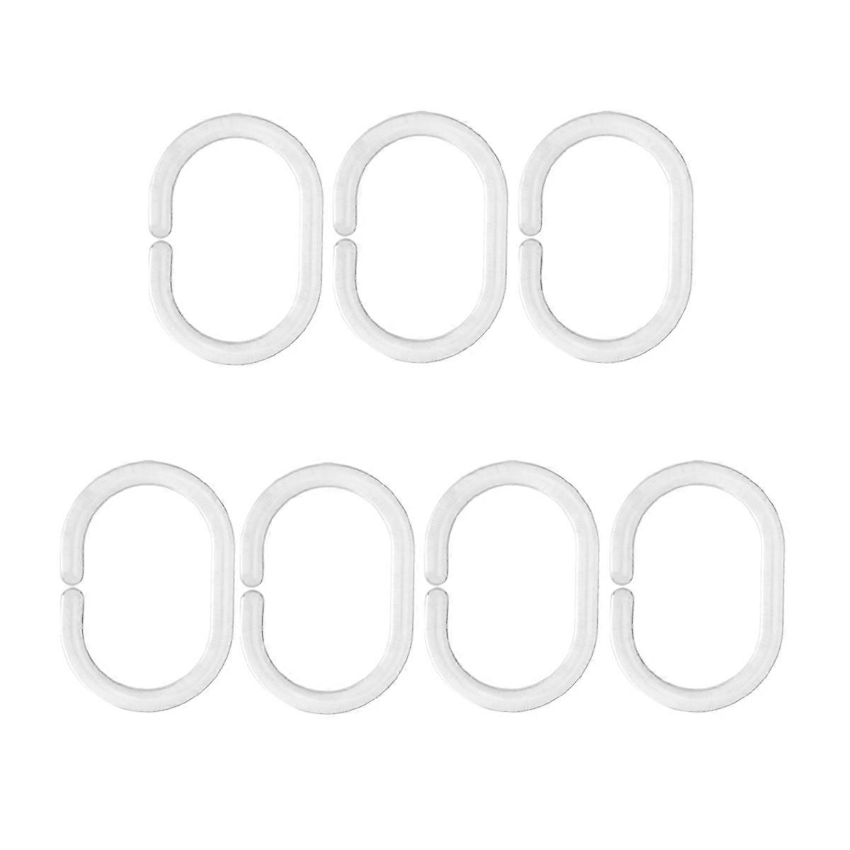 Plastic Shower Hooks Clear Hanger Bathroom Accessories 36Pcs