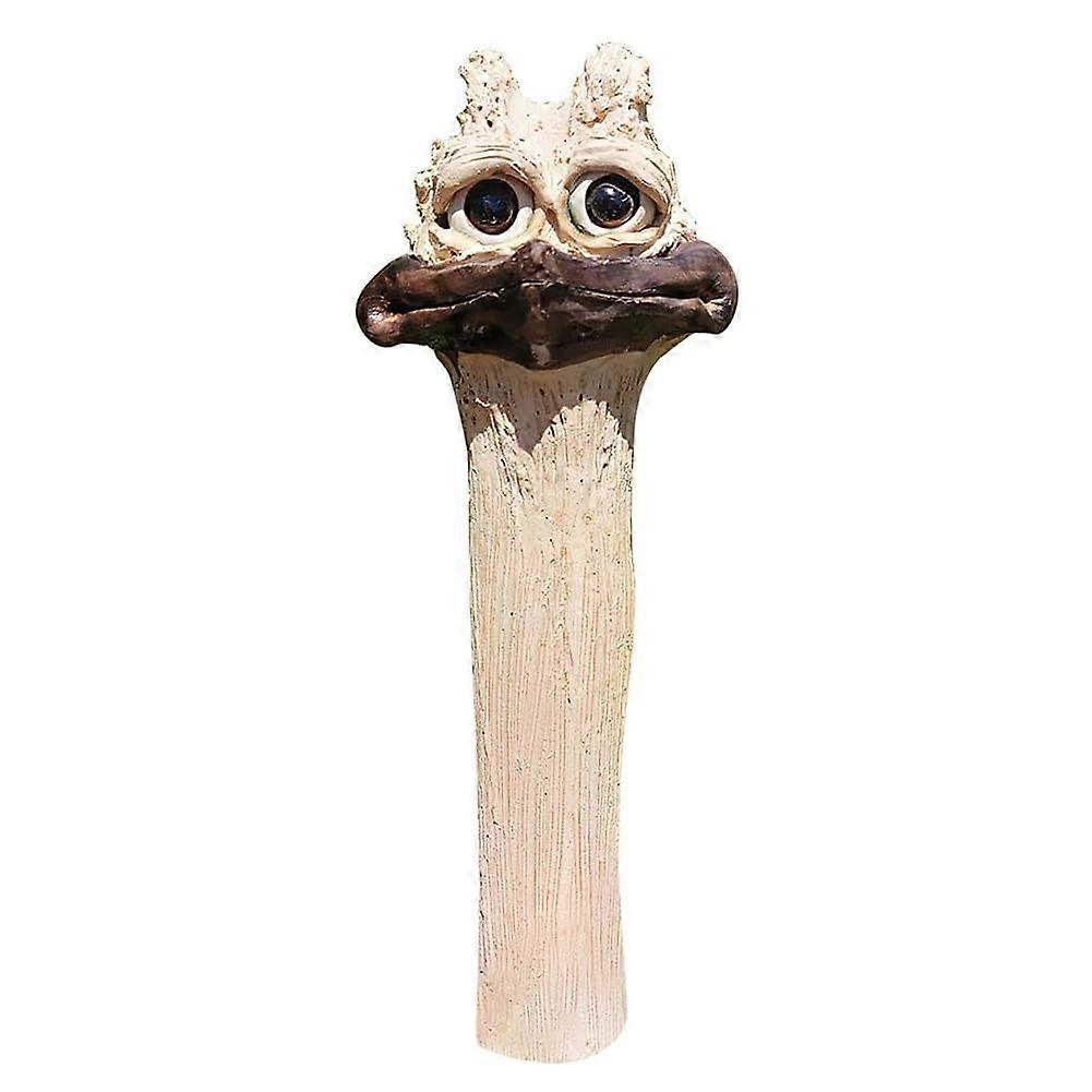 1 x garden terrace, synthetic resin, decorative, funny, hidden chicken, garden decoration, hidden ostrich