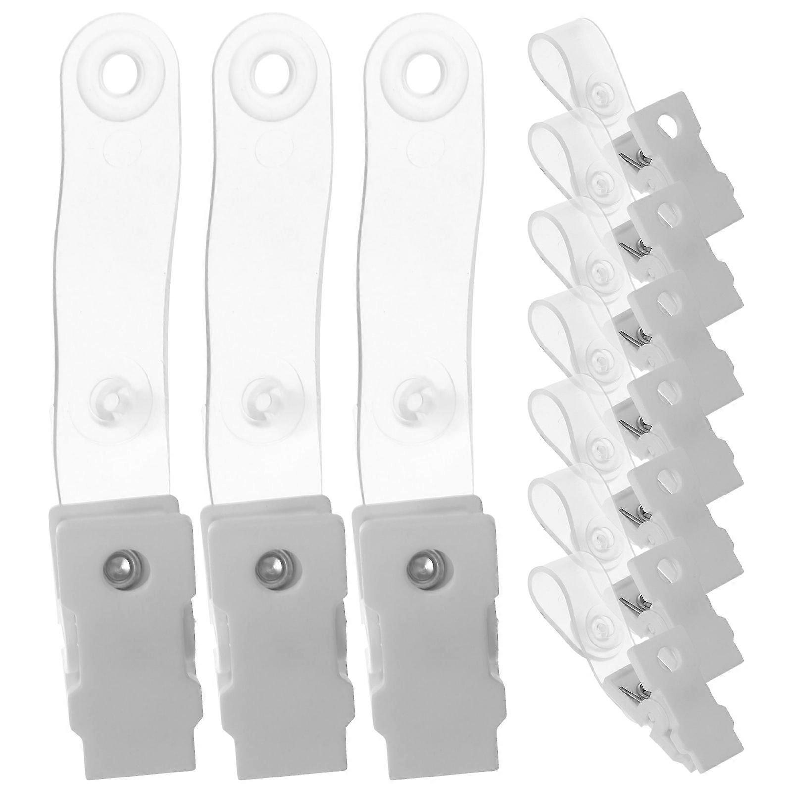 Cute Badge Clip for School and Event Organizers Portable and Universal Clip Design White Color 100Pack