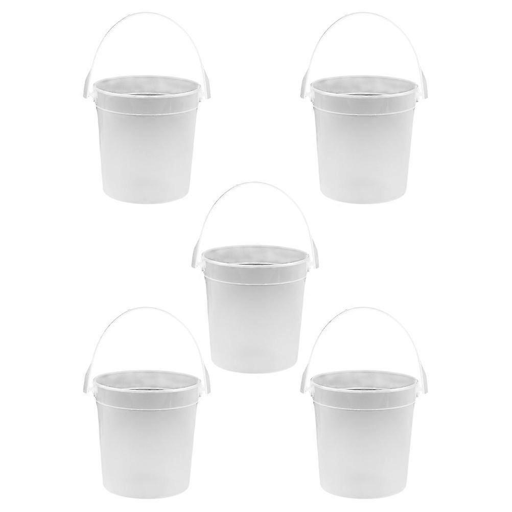 Transparent Paint Bucket with PP Material for Storage and Easy to Disassemble 5 Pcs