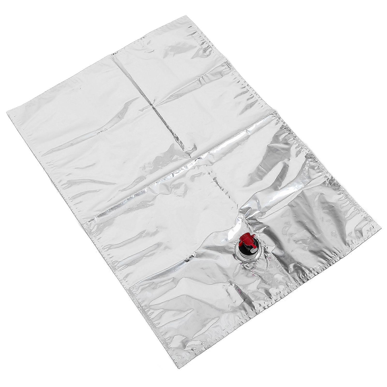 Spout Pouch Refillable Wine Bag Reusable For Parties Portable Silver 23.6 19.1 0.2in 1Set