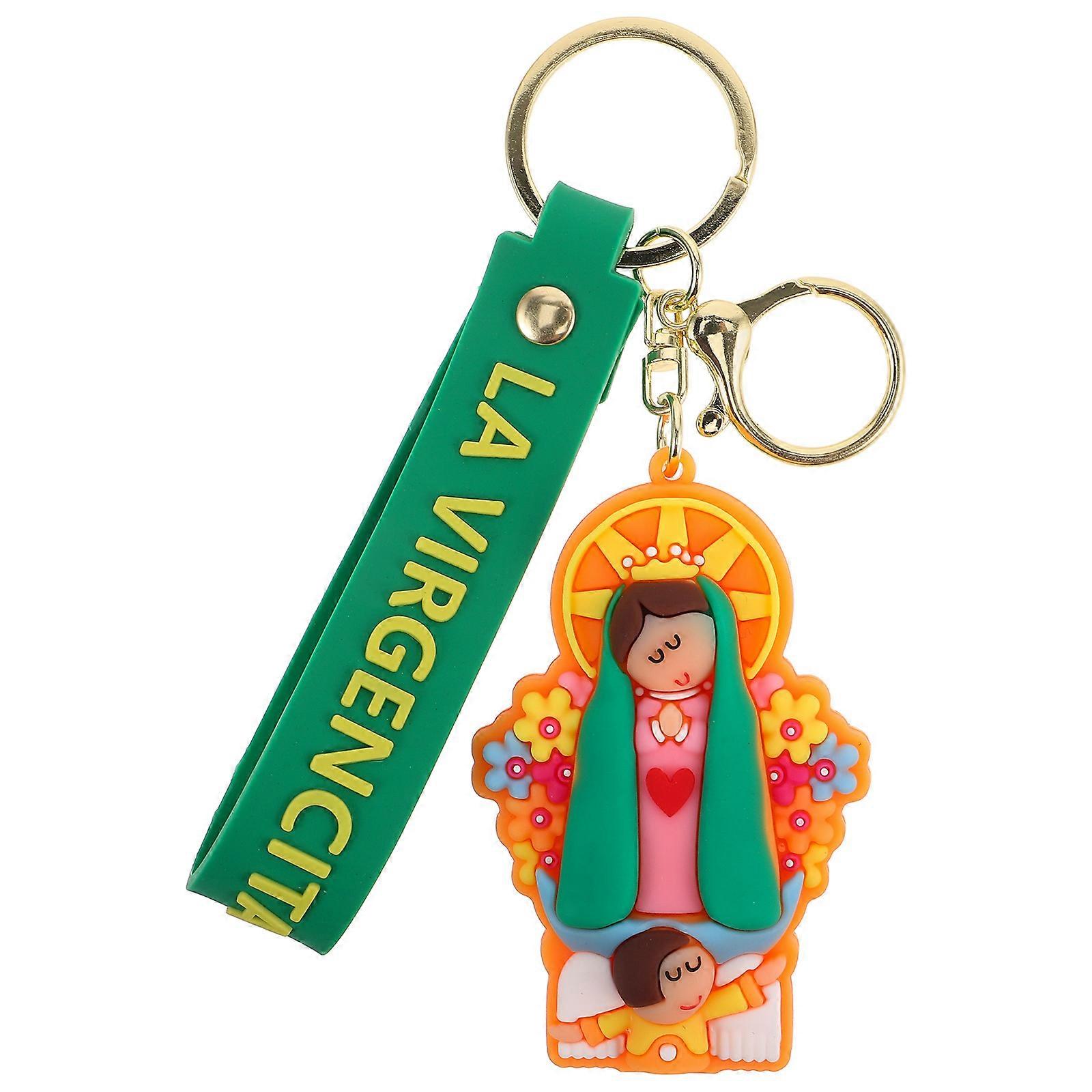 Couple Cartoon Keychain Stylish Decorative Bag Keychain For Family Multi Color 22.00x5.00x2.80cm Key Management 1Pack