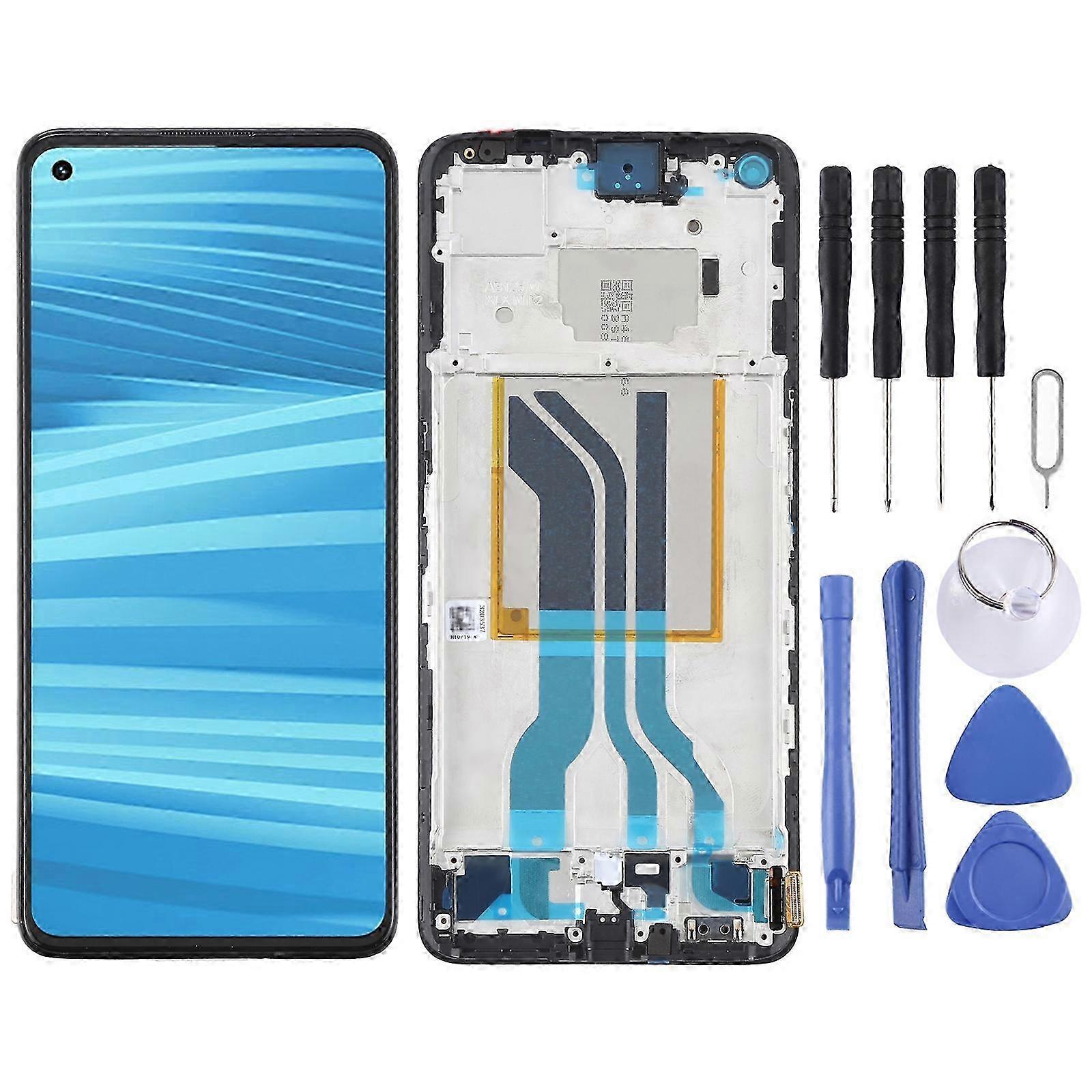 (For Realme Gt2) Compatible Amoled Lcd Screen Digitizer Full Assembly With Frame