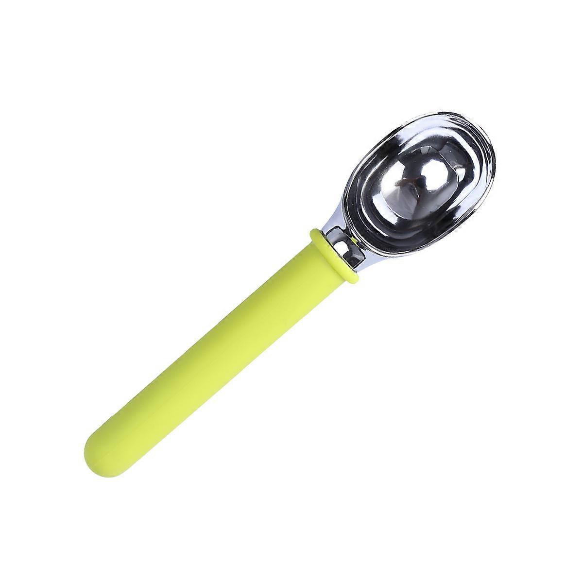 Zinc Alloy Ice Cream Scoop Green ABS Handle Food Preparation Home Cooks 1Pcs