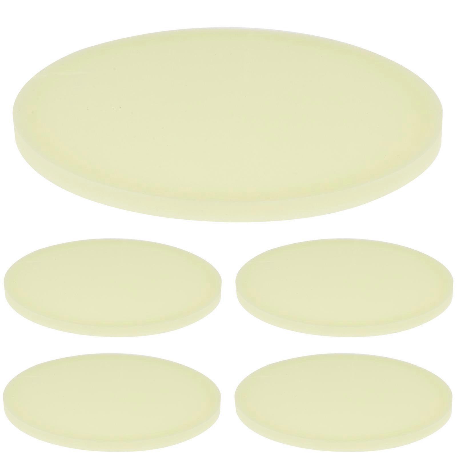5pcs Food Grade Silicone Cup Mats with Slip Glow Design, Round Coasters for Home Bar Kitchen, Flexible Drink Pads with Overflow Protection